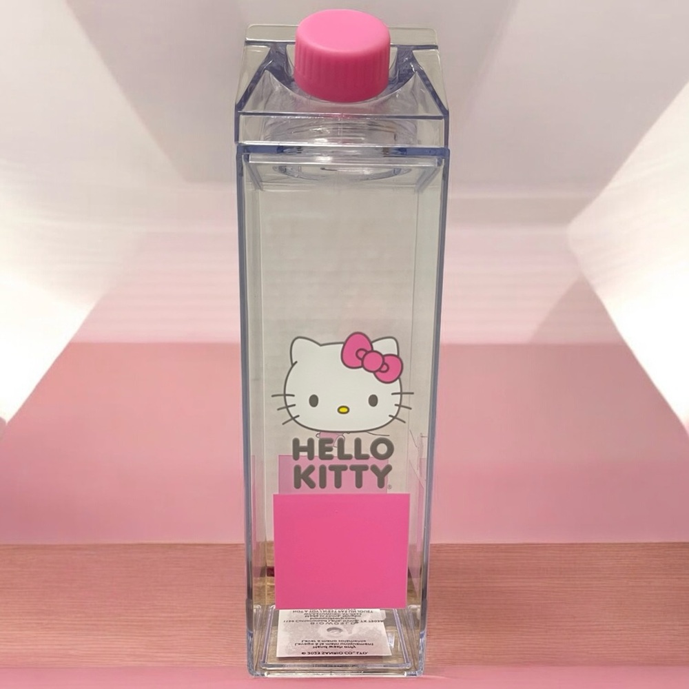 Hello Kitty Pink Milk Carton Water  Bottle